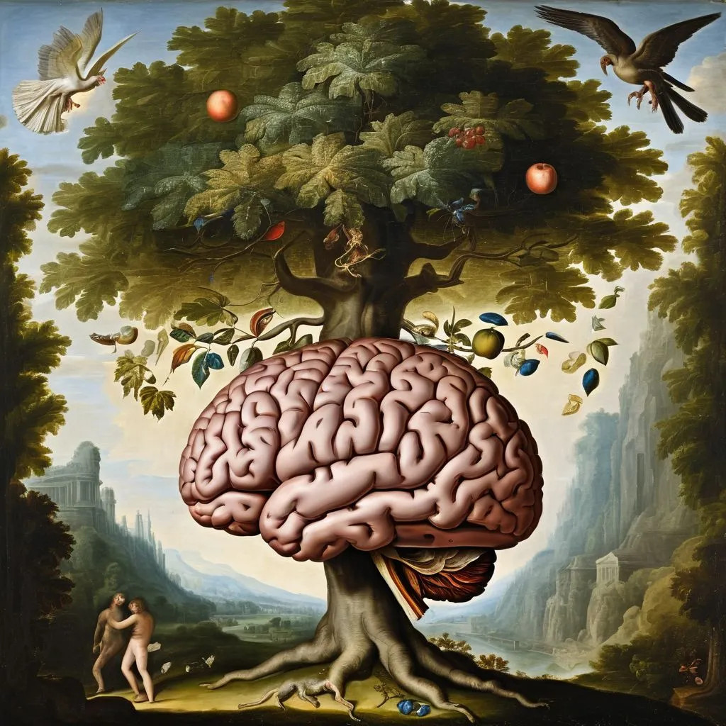 Hjernehalvdelene, treet og de to verdenene