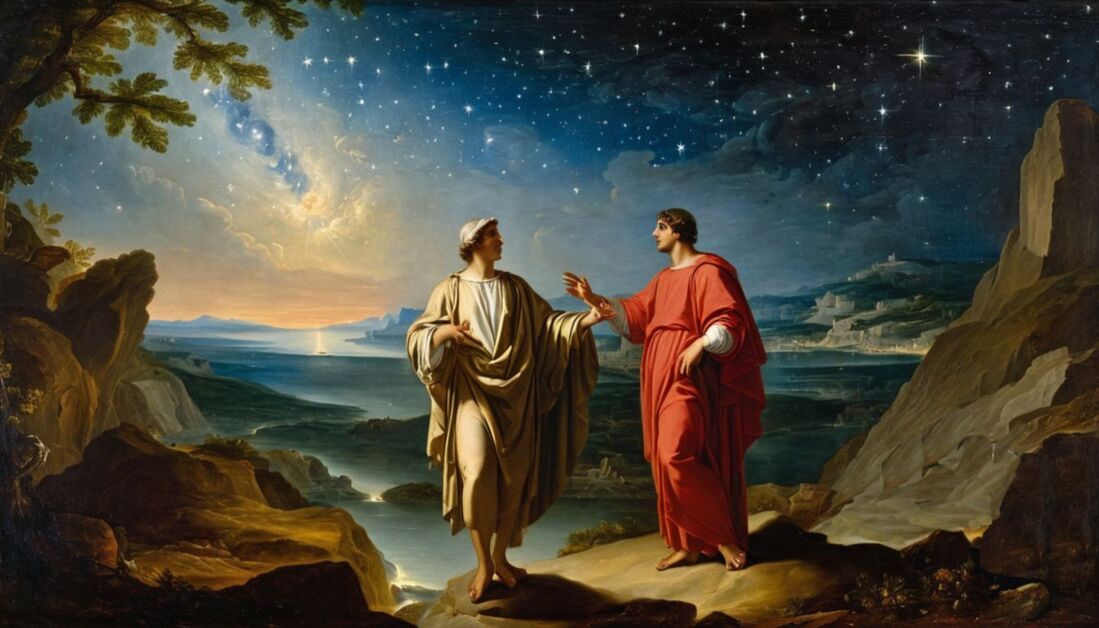 Stranden ved Purgatoriet, sjeler ankommer ved soloppgang